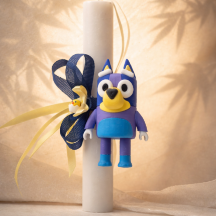 Χειροποίητη Λαμπάδα με 3D φιγούρα Bluey
