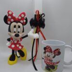 Χειροποίητη Πασχαλινή Λαμπάδα Minnie Mouse με κούπα