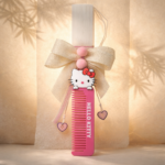 Χειροποίητη λαμπάδα με χτένα Hello kitty