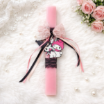 Χειροποίητη Πασχαλινή Λαμπάδα με μπρελοκ Kuromi