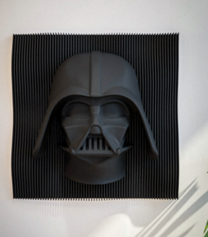 3D Printed Darth Vader Wall Art