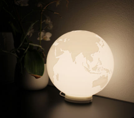 3D Printed Globe Lamp