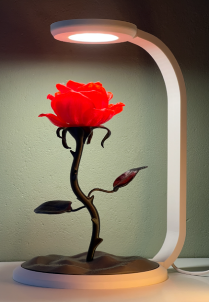 3d lamp rose stand