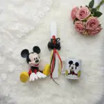 3D Χειροποίητη Πασχαλινή Λαμπάδα Mickey Mouse με Κούπα & Φιγούρα