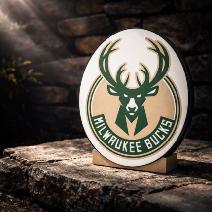 Χειροποίητο Φωτιστικό Milwaukee Bucks – "Fear the Deer" Edition