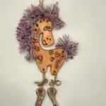 Χειροποίητο Κεραμικό Αλογάκι "Magic Mane" – Διακοσμητικό Τοίχου με Mixed Media Λεπτομέρειες