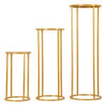 Σετ Στρογγυλές Μεταλλικές Βάσεις Διακόσμησης – Gold Elegance (E91)