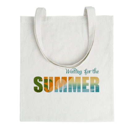 Custom Καλοκαιρινή Τσάντα από Μπεζ Λινό – Προσωποποιημένη Sublimation Εκτύπωση